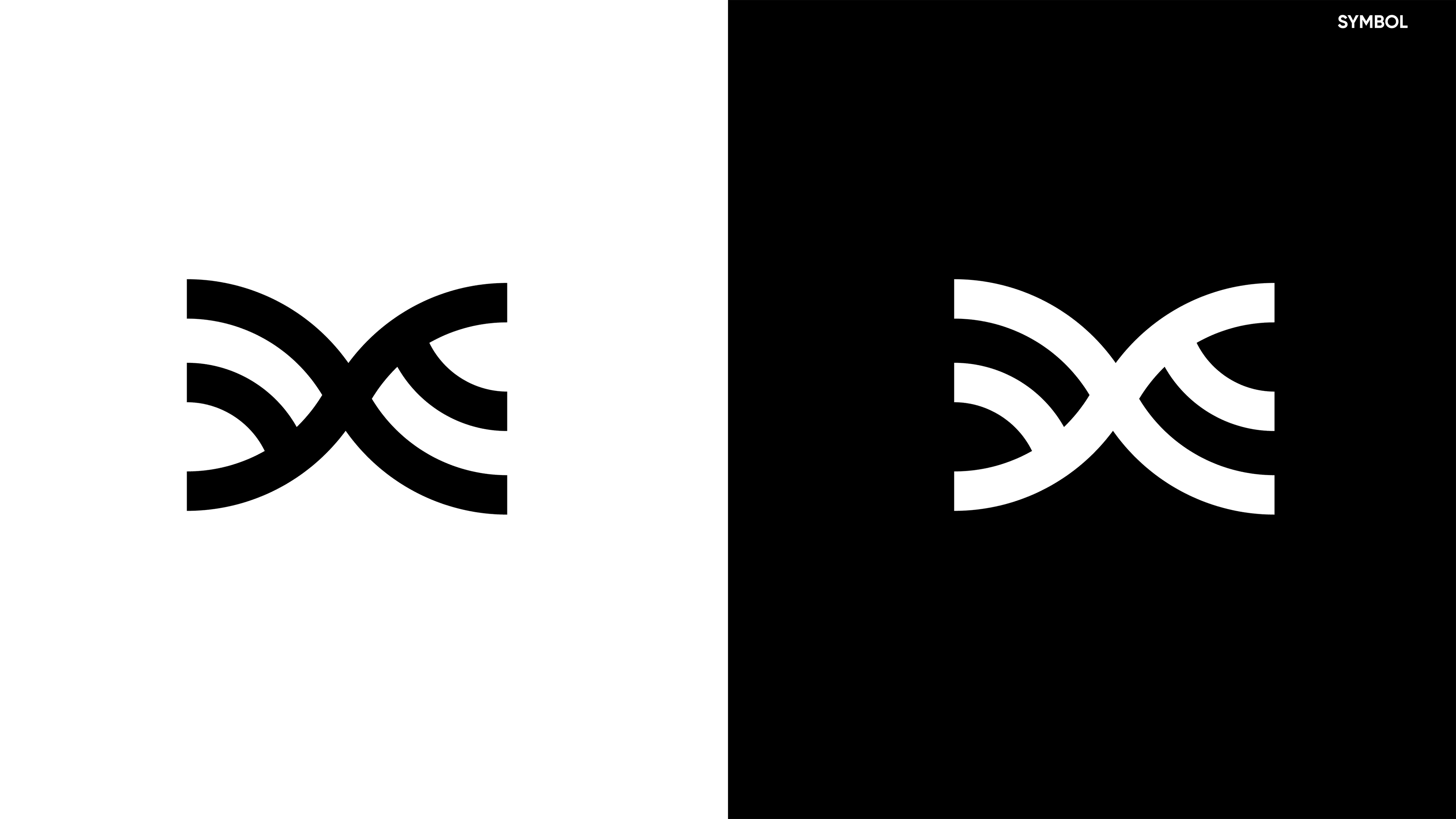 LXIX symbol mark on white and on black