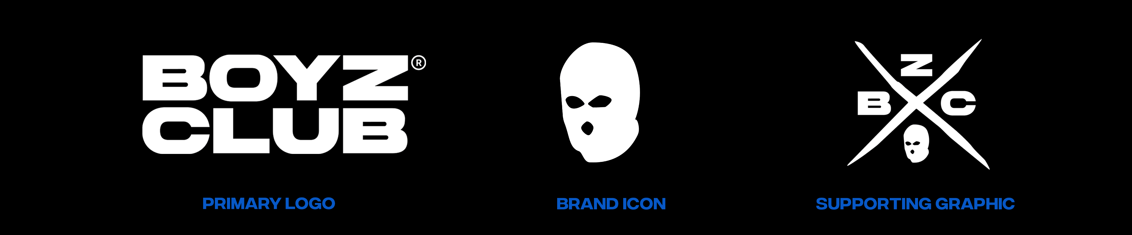 BoyzClub primary logo, brand icon and supporting graphic