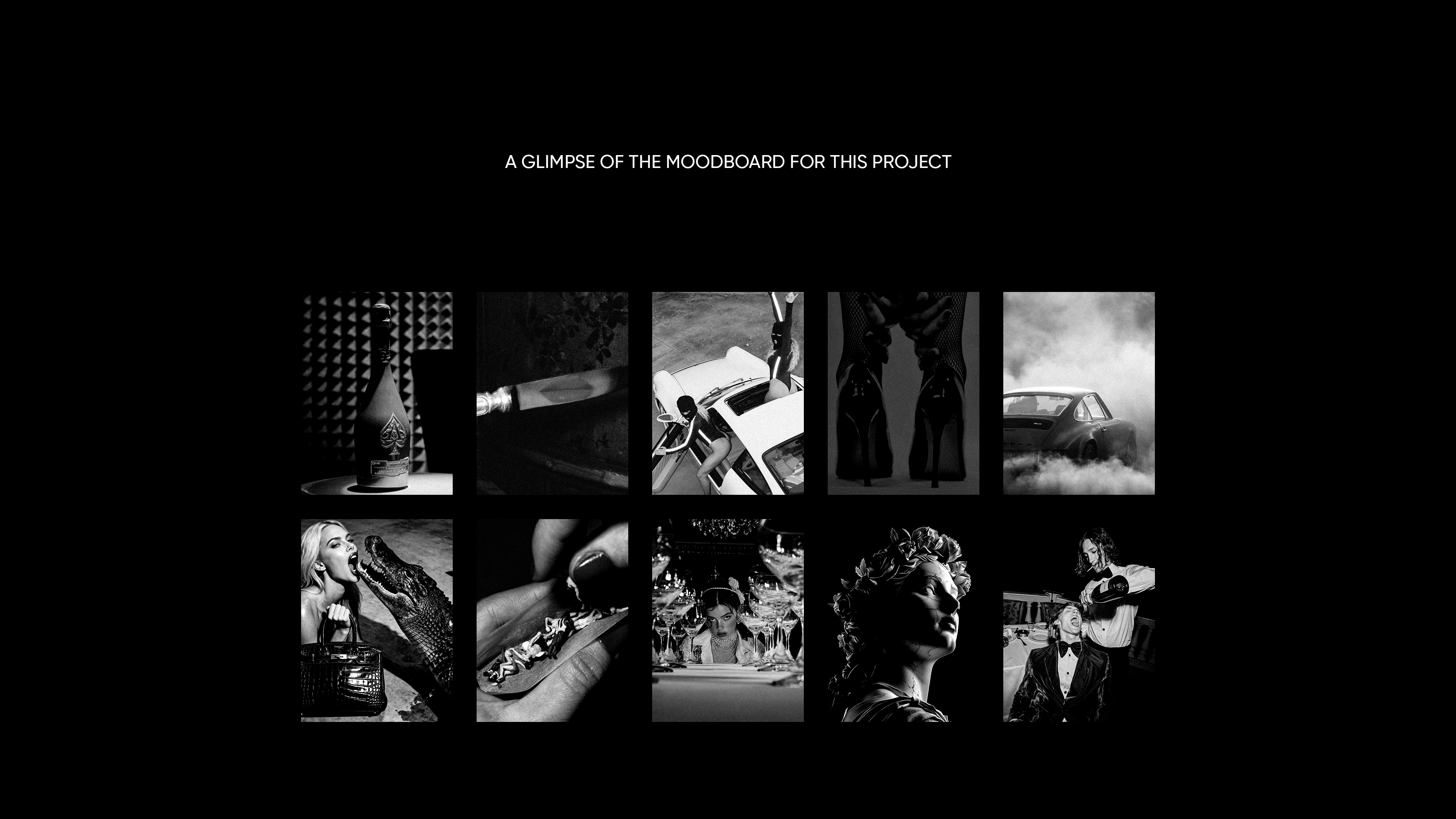 A glimpse of the moodboard for this project — ten reference photographs