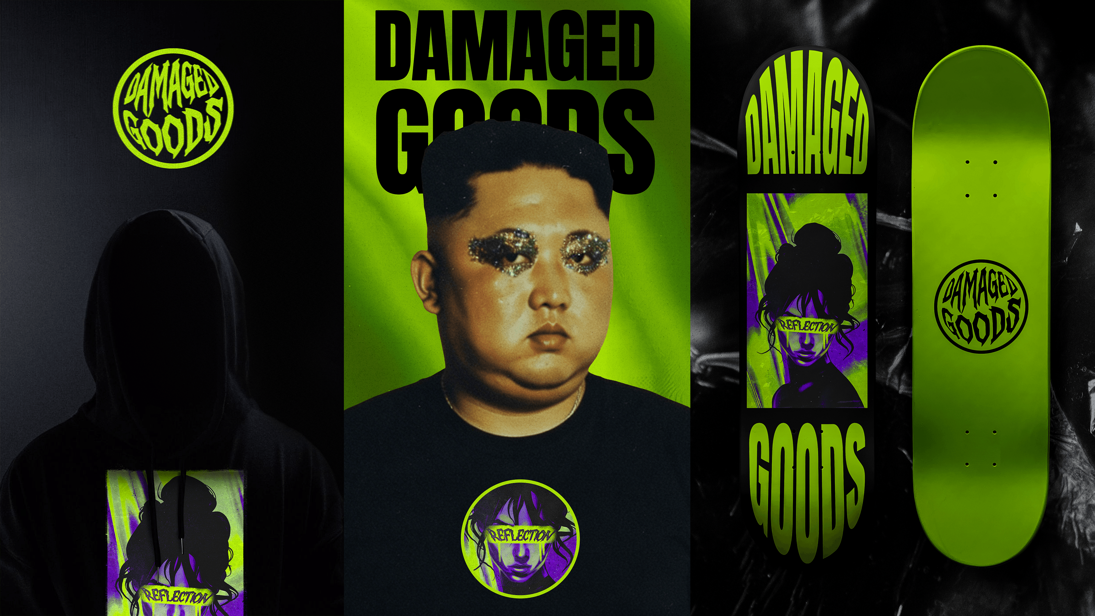 Damaged Goods campaign and graphic applications